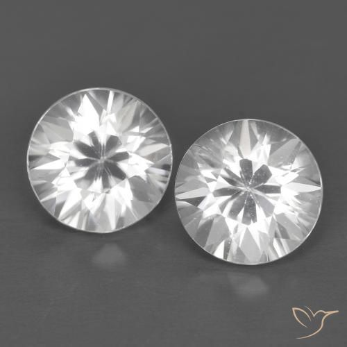 2.63ctw Naturale Bianco Zircone, Rotondo, VVS-VS