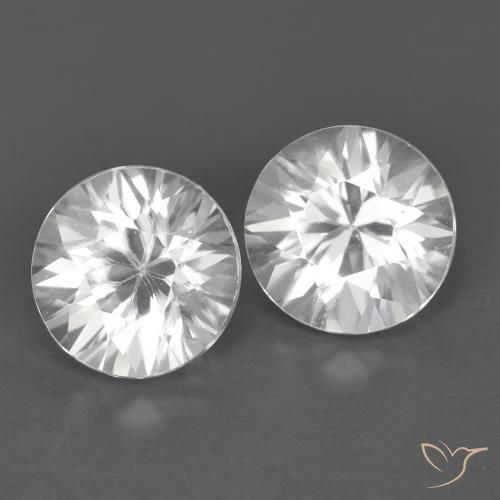Gemme di Zircone Bianco naturale da 2.63 ct, Rotondo, VVS-VS