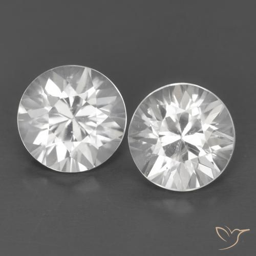 2.41ctw Naturale Bianco Zircone, Rotondo, VVS-VS