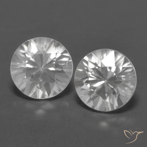 2.49ctw Naturale Bianco Zircone, Rotondo, VVS-VS