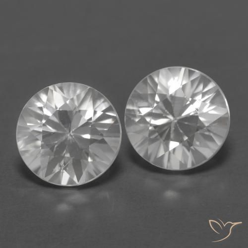 Gemme di Zircone Bianco naturale da 2.49 ct, Rotondo, VVS-VS