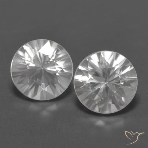 2.39ctw Naturale Bianco Zircone, Rotondo, VVS-VS