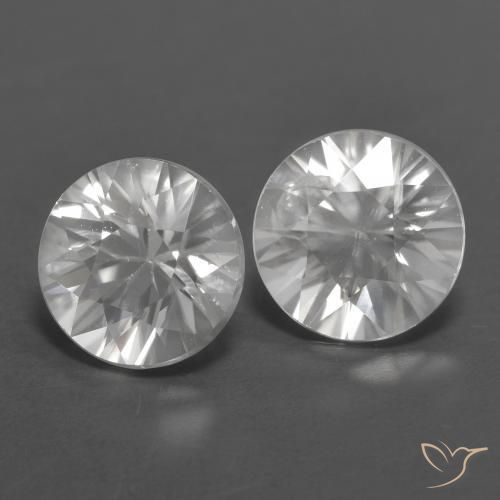 2.43ctw Naturale Bianco Zircone, Rotondo, VVS-VS