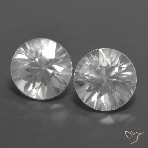 Gemme di Zircone Bianco naturale da 2.43 ct, Rotondo, VVS-VS