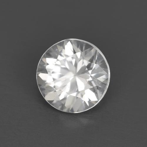 Zircone naturale bianco da 0,73 ct, taglio rotondo, VS