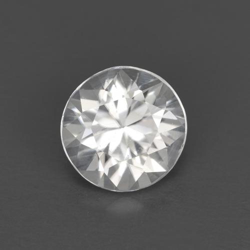 Zircone naturale bianco da 0,73 ct, taglio rotondo, VS