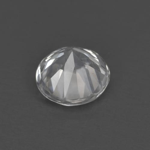 Zircone naturale bianco da 0,73 ct, taglio rotondo, VS