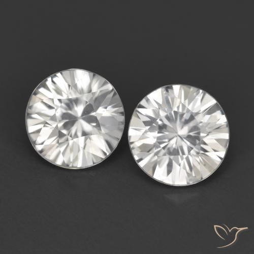 2.38ctw Naturale Bianco Zircone, Rotondo, VVS