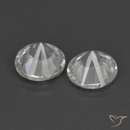 Gemme di Zircone Bianco naturale da 2.46 ct, Rotondo, VVS