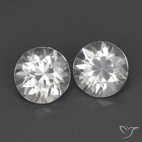 Gemme di Zircone Bianco naturale da 2.46 ct, Rotondo, VVS