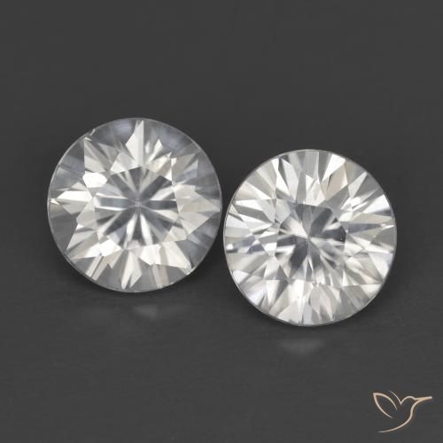 Gemme di Zircone Bianco naturale da 2.41 ct, Rotondo, VVS