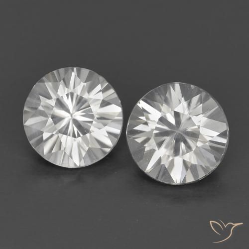 1.41ctw Naturale Bianco Zircone, Rotondo, VS