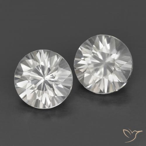 Gemme di Zircone Bianco naturale da 1.41 ct, Rotondo, VS