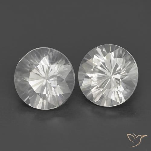 1.50ctw Naturale Bianco Zircone, Rotondo, VS