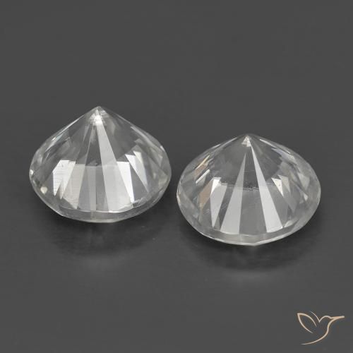 Gemme di Zircone Bianco naturale da 1.50 ct, Rotondo, VS