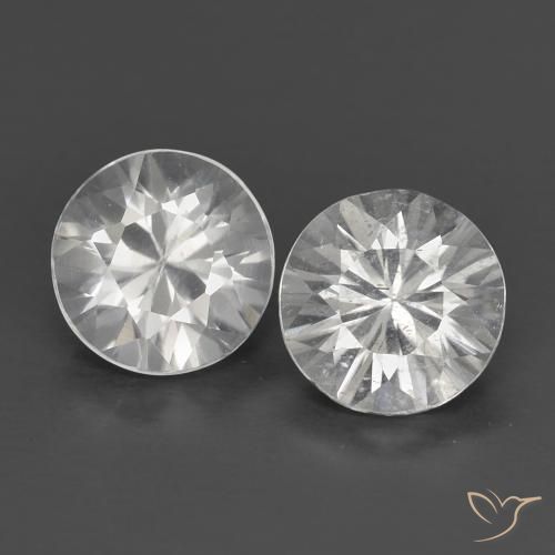 1.40ctw Naturale Bianco Zircone, Rotondo, VS