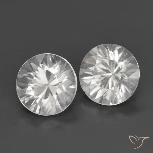 Gemme di Zircone Bianco naturale da 1.40 ct, Rotondo, VS