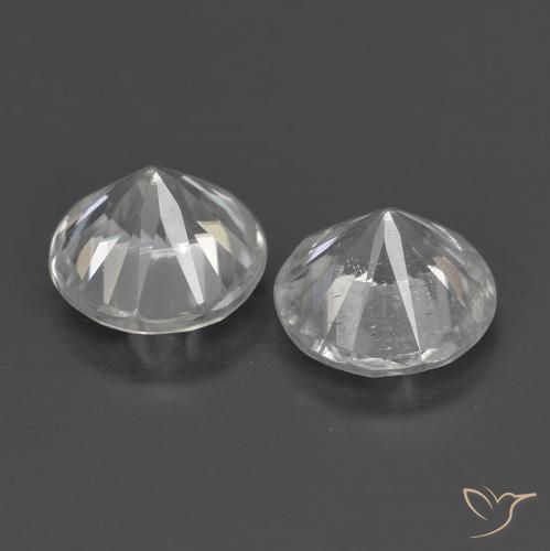 Gemme di Zircone Bianco naturale da 1.40 ct, Rotondo, VS