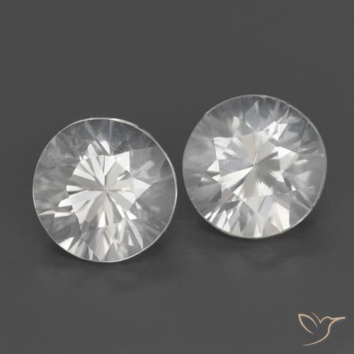Gemme di Zircone Bianco naturale da 1.53 ct, Rotondo, VS