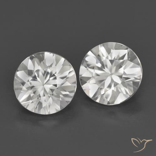 Gemme di Zircone Bianco naturale da 1.43 ct, Rotondo, VS
