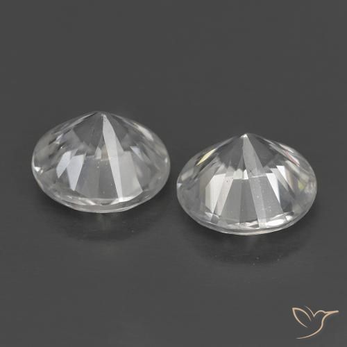 Gemme di Zircone Bianco naturale da 1.31 ct, Rotondo, VS