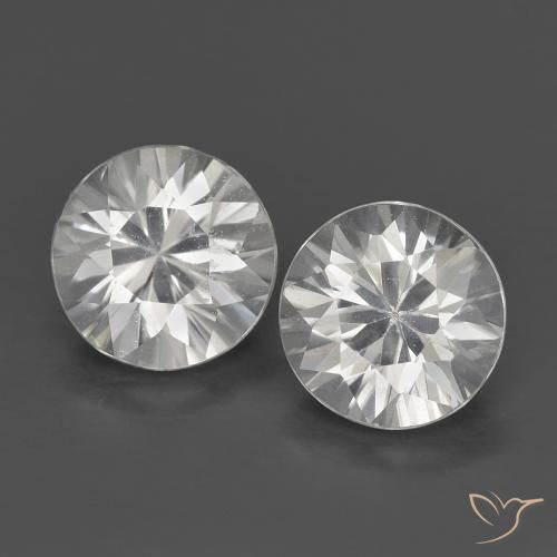 Gemme di Zircone Bianco naturale da 1.47 ct, Rotondo, VS