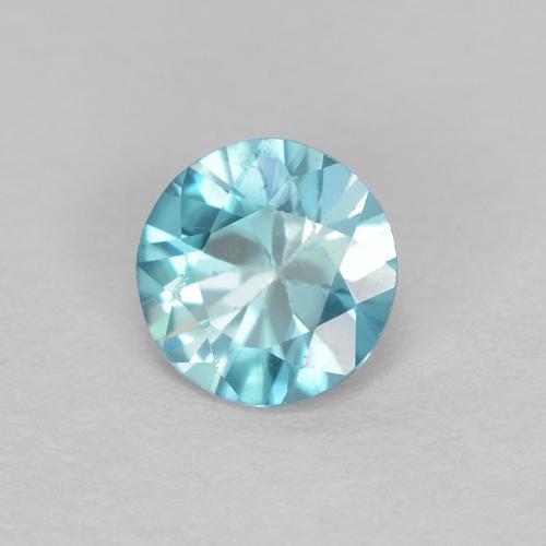 Zircone Azzurro naturale da 0.49 ct, Taglio rotondo, VS