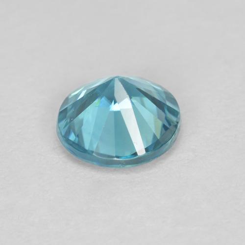 Zircone naturale blu da 0,58 ct, taglio rotondo, VS