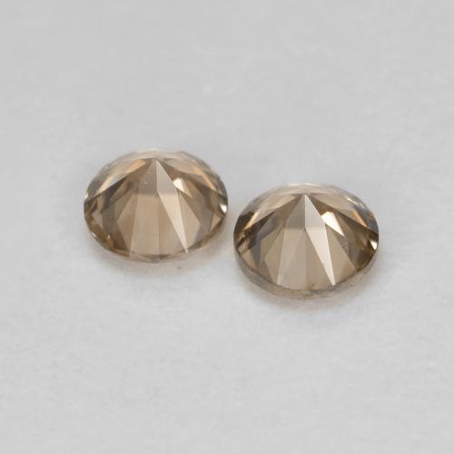 Zircone naturale arancione da 0,33 ct, taglio rotondo, VVS