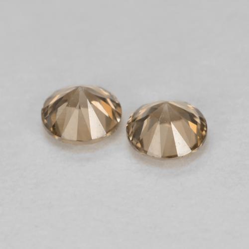 Zircone naturale arancione da 0,32 ct, taglio rotondo, VS