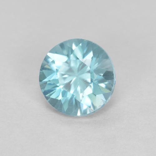 Zircone naturale blu da 0,39 ct, taglio rotondo, VS