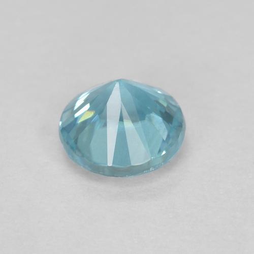 Zircone naturale blu da 0,39 ct, taglio rotondo, VS