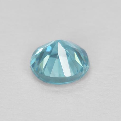 Zircone Azzurro naturale da 0.37 ct, Taglio rotondo, VS