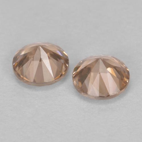 Zircone naturale arancione da 0,33 ct, taglio rotondo, VVS
