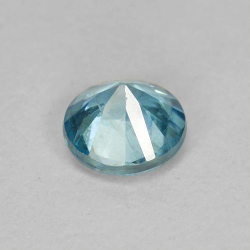 Zircone naturale blu da 0,52 ct, taglio rotondo, VS