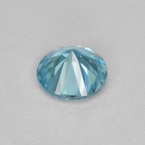 Zircone naturale blu da 0,53 ct, taglio rotondo, VS