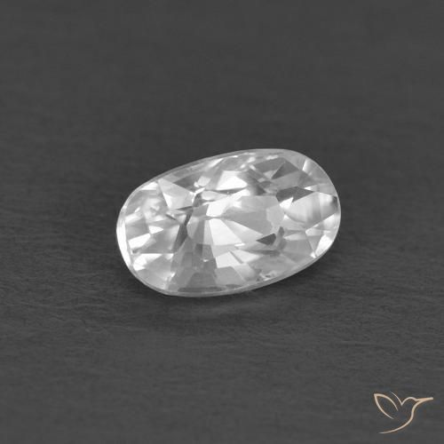 Zircone Bianco naturale da 0.46 ct, Ovale, VVS