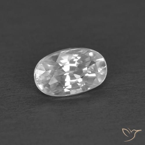 Zircone Bianco naturale da 0.46 ct, Ovale, VVS