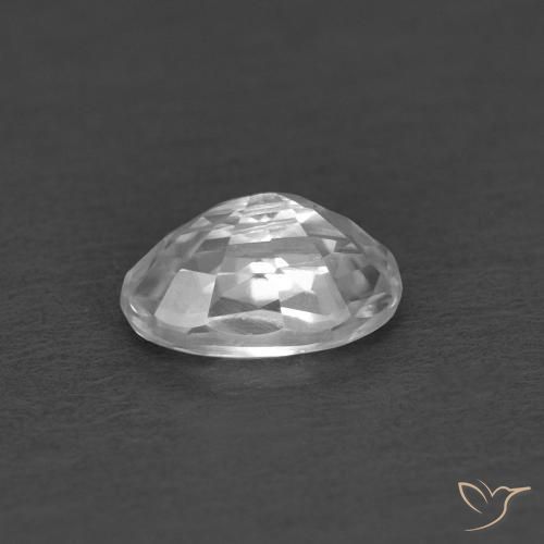 Zircone Bianco naturale da 0.46 ct, Ovale, VVS