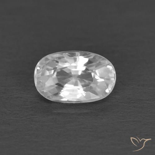 0.45ct Naturale Bianco Zircone, Ovale, VVS