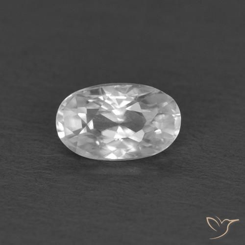 0.43ct Naturale Bianco Zircone, Ovale, VVS