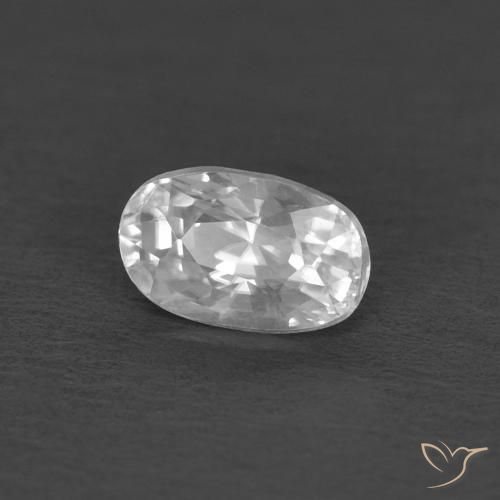 Zircone Bianco naturale da 0.50 ct, Ovale, VVS-VS