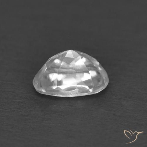 Zircone Bianco naturale da 0.50 ct, Ovale, VVS-VS