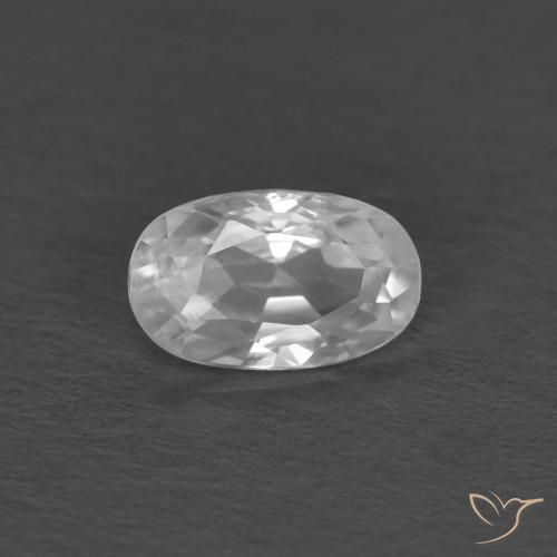 0.40ct Naturale Bianco Zircone, Ovale, VVS