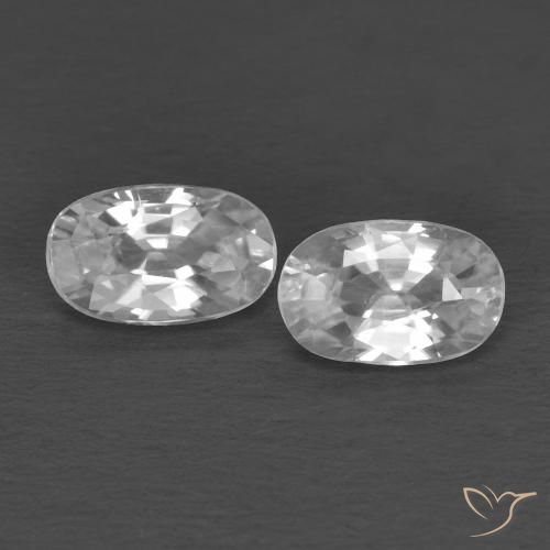 0.78ctw Naturale Bianco Zircone, Ovale, VVS