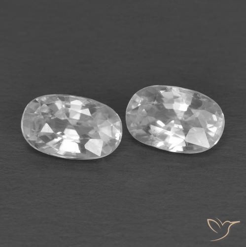 Gemme di Zircone Bianco naturale da 0.78 ct, Ovale, VVS