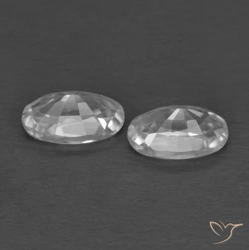 Gemme di Zircone Bianco naturale da 0.78 ct, Ovale, VVS