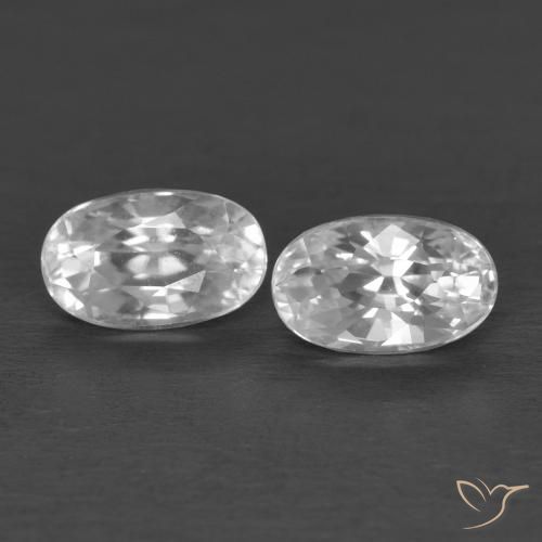 0.94ctw Naturale Bianco Zircone, Ovale, VVS