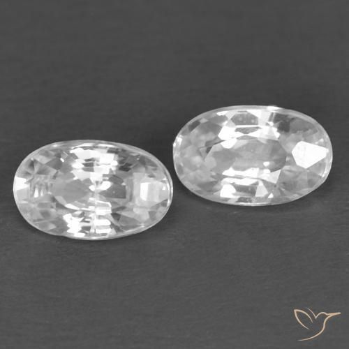 Gemme di Zircone Bianco naturale da 0.80 ct, Ovale, VVS