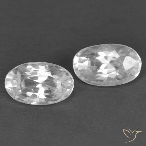 0.83ctw Naturale Bianco Zircone, Ovale, VVS